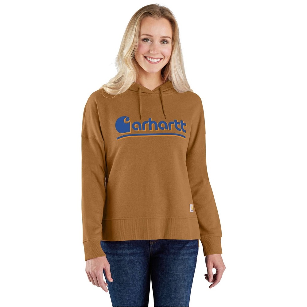 WOMEN'S TENCEL™ FIBER SERIES LOOSE FIT GRAPHIC HOODED SWEATSHIRT